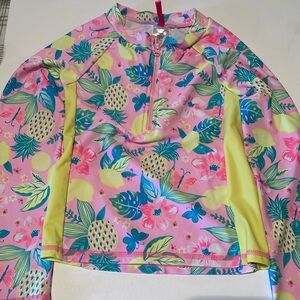Swimwear for girls. Long sleeve top